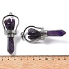 Natural Amethyst Pointed Big Pendants KK-H491-01P-04-3