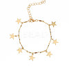 Alloy Charm Bar Link Chain Anklets for Women FS-WG66C6C-02-1