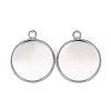 304 Stainless Steel Pendant Cabochon Settings LS-X-STAS-F191-14S-F-3