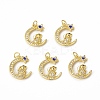 Brass Micro Pave Cubic Zirconia Pendants KK-E068-VB008-4