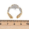 304 Stainless Steel Double Color Cuff Rings RJEW-S635-01GP-09-5