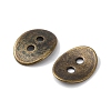 Brass Button Clasps KK-G080-M-3