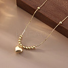 925 Sterling Silver Pendant Necklaces for Women NJEW-A048-01G-1