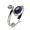 Natural Gemstone Adjustable Rings RJEW-K269-08P-3