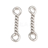 304 Stainless Steel Twisted Bar Connrctor Charms STAS-L300-002P-02-1
