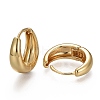 Brass Huggie Hoop Earrings LS-EJEW-F260-02G-3