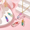 10Pcs 5 Colors Glass Pendants FIND-CJ0001-64-6