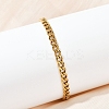 201 Stainless Steel Cuba Chian Bracelet for Men LS-BJEW-B138-07G-1