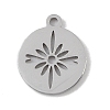 Non-Tarnish 304 Stainless Steel Pendants STAS-B062-12P-1