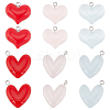 36Pcs 6 Styles Transparent & Opaque Resin Pendants RESI-SC0002-97-1