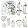15Pcs 3 Styles 304 Stainless Steel Pendant Cabochon Settings STAS-FS0001-41-1