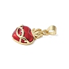 Brass Enamel Pendants KK-C089-01G-2