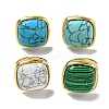 Ion Plating(IP) 304 Stainless Steel Open Cuff Rings RJEW-C079-12G-1
