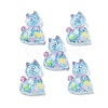 Transparent Resin Bowknot Kitten Decoden Cabochons RESI-M045-07E-1