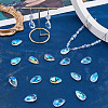 40Pcs Faceted Teardrop Glass Pendants GLAA-SP0001-11E-4