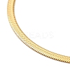 Ion Plating(IP) 304 Stainless Steel Herringbone Chain Necklace for Men Women X-NJEW-E076-04B-G-2
