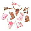 20Pcs 10 Styles West Cowboy Theme Golden Plated Alloy Enamel Pendants FIND-CJ0002-60-9