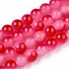 Baking Paint Imitation Jade Glass Round Bead Strands LS-X1-DGLA-N003-8mm-07-1