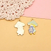 Alloy Enamel Pendants MUSH-PW0001-008A-1