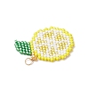 Glass Seed Beaded Lemon Pendants PALLOY-MZ00814-01-4