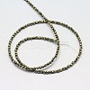 Natural Pyrite Beads Strands G-L031-2mm-03-3