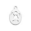 Non-Tarnish 201 Stainless Steel Pendants STAS-Q201-T427-1