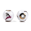 Christmas Opaque Glass Beads EGLA-R113-03G-2