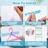 1 Set 3-Tier Coat Hanger Acrylic Earring Display Holder AJEW-OC0005-21-4