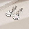 201 Stainless Steel Heart Hoop Earrings GG9932-3-1