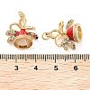 Christmas Theme Rack Plating Brass Pendants KK-M280-11D-G-3