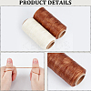 2 Rolls 2 Colors Flat Waxed Cotton Cord OCOR-CL0001-13-6