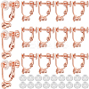24Pcs Brass Screw On Clip-on Earring Findings KK-SP0001-20RG-1