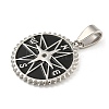 304 Stainless Steel Enamel Pendants STAS-F307-30P-2