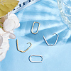 2 Pairs 2 Colors 925 Sterling Silver Oval Hoop Earrings EJEW-BBC0001-75-3