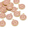 Golden Plated Alloy Enamel Charms ENAM-S118-07D-4