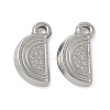 304 Stainless Steel Pendants STAS-K267-13B-P-1