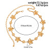 Alloy Flower Link Chain Waist Belly Chains for Women FS-WG73841-01-4