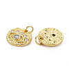 Brass Micro Pave Cubic Zirconia Charms KK-Q252-083-NF-2
