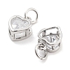 Brass Micro Pave Cubic Zirconia Pendants KK-P271-02P-B-2
