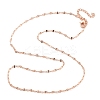 Brass Dapped Chains Necklaces for Women NJEW-D302-23RG-4