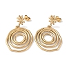 Ring 304 Stainless Steel Dangle Earrings EJEW-L283-047G-1