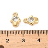 Brass Cubic Zirconia Charms KK-D300-02G-3