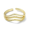 Brass Open Cuff Rings RJEW-B051-27G-2