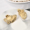 304 Stainless Steel Leaf Stud Earrings EJEW-K268-68G-3