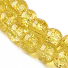 Spray Painted Crackle Glass Beads Strands CCG-Q001-6mm-10-3
