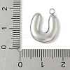 304 Stainless Steel Initial Pendants STAS-S186-12U-P-3