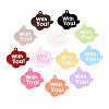 Spray Painted Alloy and Enamel Pendants PALLOY-T090-86-1