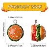 10Pcs Opaque Resin Pendants CRES-YW0002-54-3