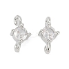 Brass Clear Cubic Zirconia Connector Charms LS-KK-Z094-10P-1