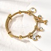 304 Stainless Steel Charm Bangles for Women BJEW-Z141-03G-2